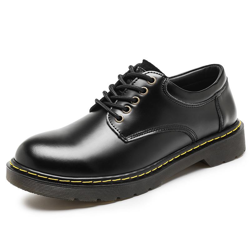 Large Size 2025 Popular Men's Shoes British Fashion Leather Low-top Martin Boots Men's Casual Business Leather Shoes
