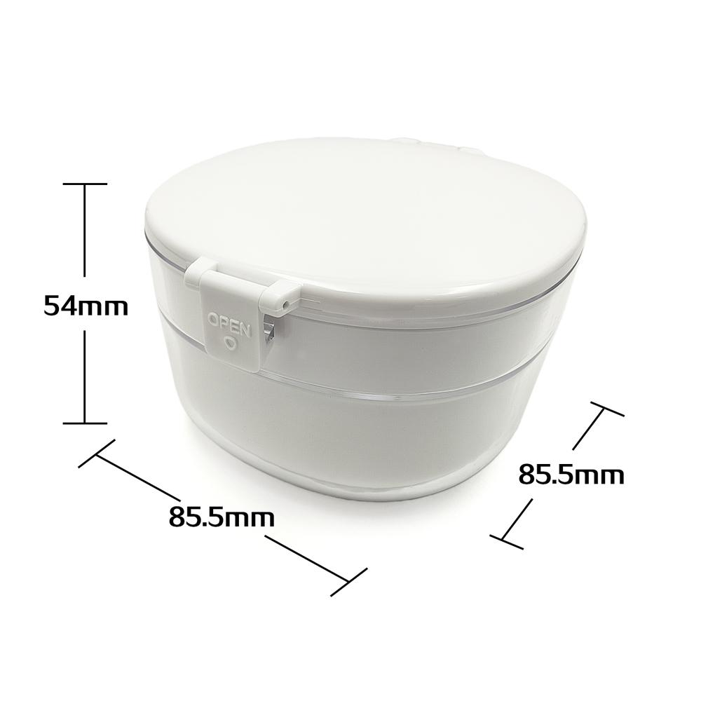 New Double Layer Braces Box Draining Transparent Denture Cleaning Box Sealed Mini Orthodontic Retainer Case
