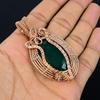 Emerald Pendant, 999 Copper Wire Wrapped Pendant Gemstone Jewelry, Handmade Pendant Amazing Jewelry, Gift For Her