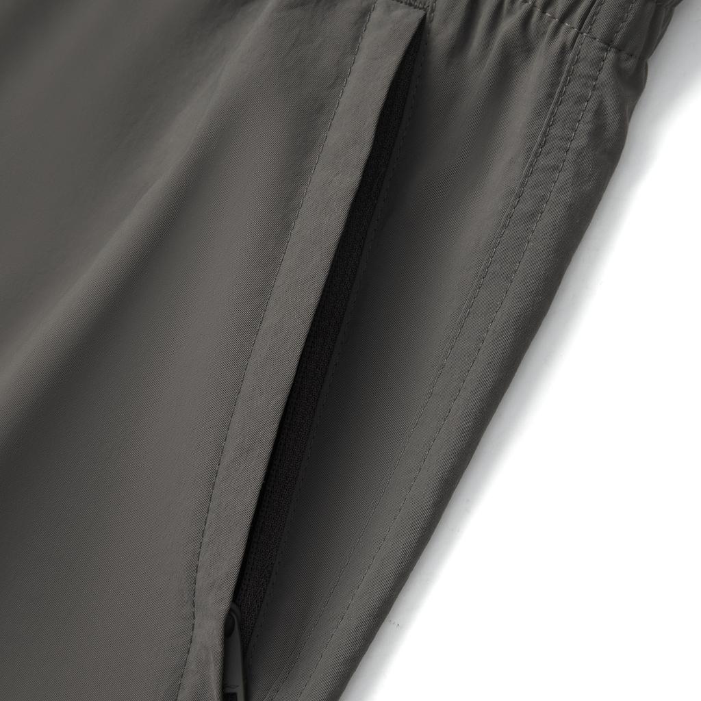 Li-Ning Minimalist Solid Color Lace-Up Casual Shorts Men Shorts Graphite-Grey AKSV305-2