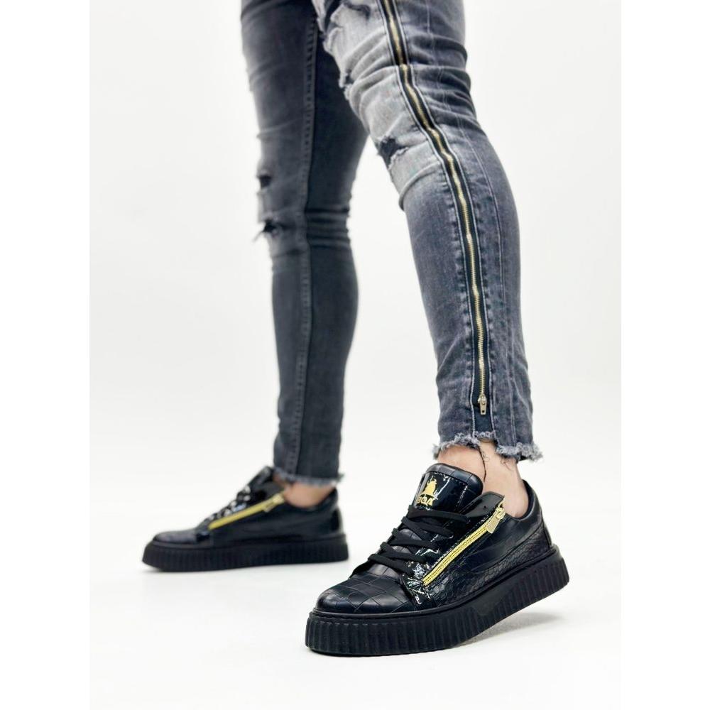 B308 Men's Casual Shoes Spring Summer Men Sneakers 2 Zippers Light and Comfortable Casual Shoes For Men Sports Shoes 4.5 Cm Sole