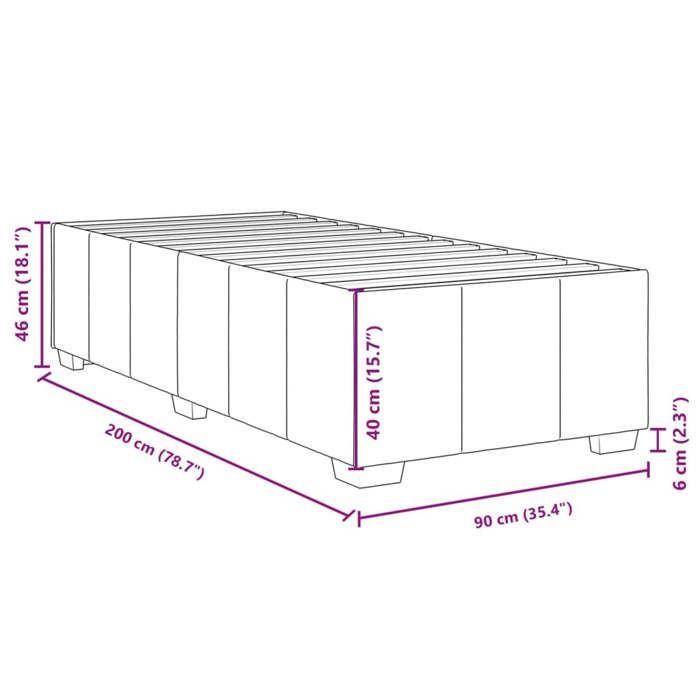 VidaXL Bed Frames Without Mattress Cream 90x200 Cm Fabric 3284809