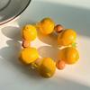 Colorful 3D Fruit Elastic Bangle Resin Exaggerated Bracelet Unique Beaded Bracelet  Women