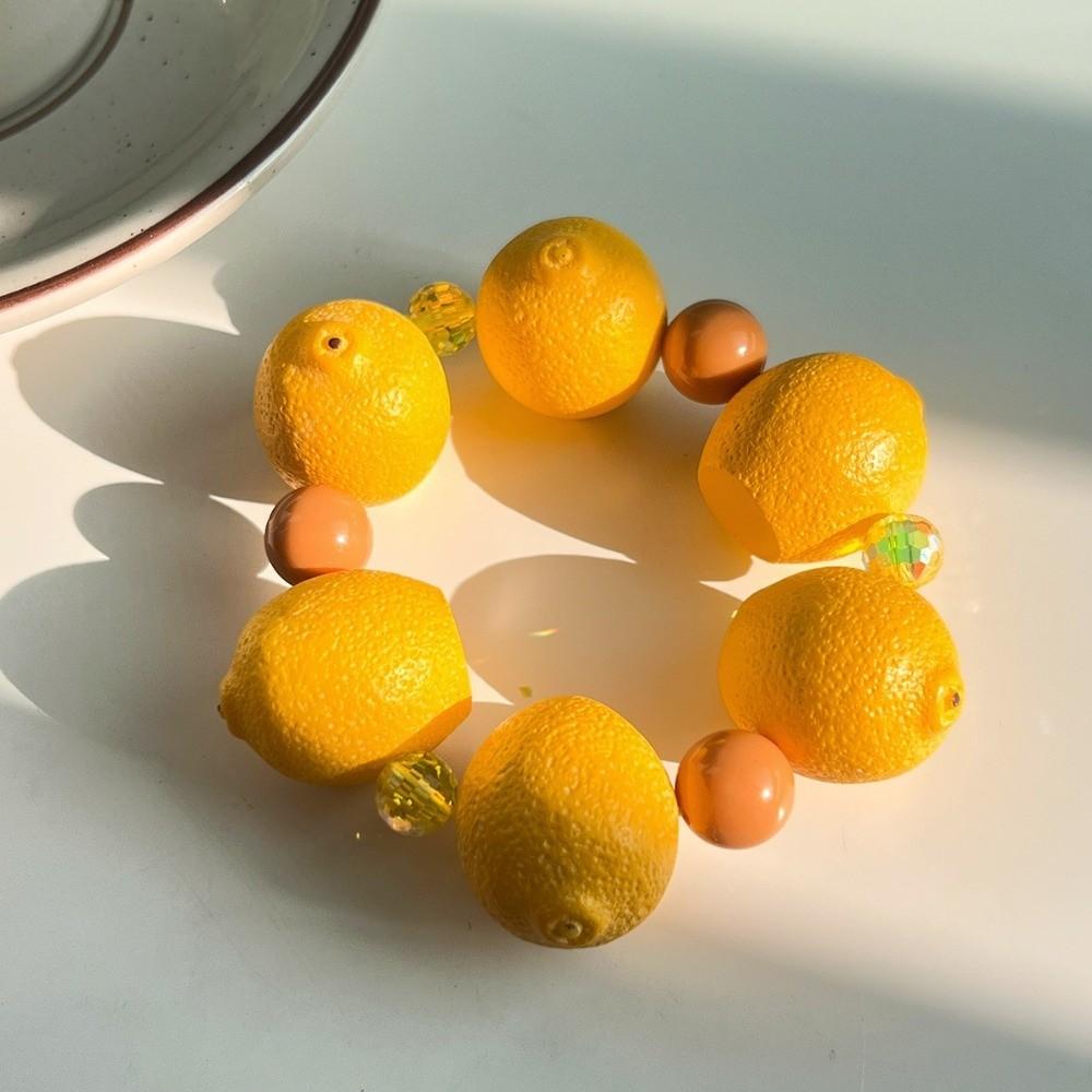 Resin Fruit Beaded Bracelet Colorful Beaded Bracelet Unique Exaggerated Bracelet Women 6
