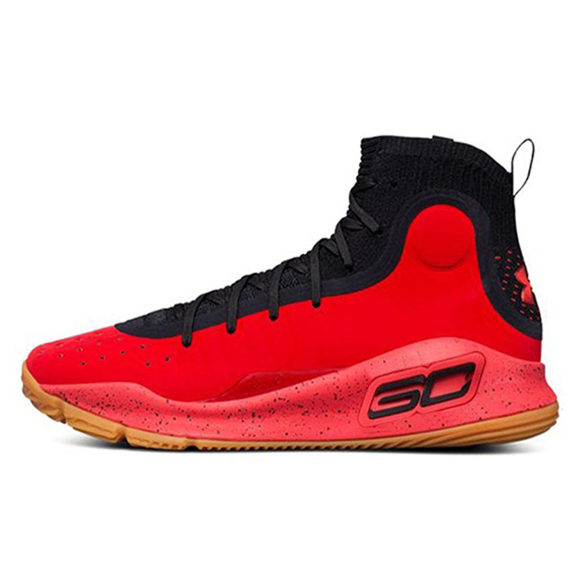 

Under Armour Curry 4 Red Black Gum 1298306-603 46