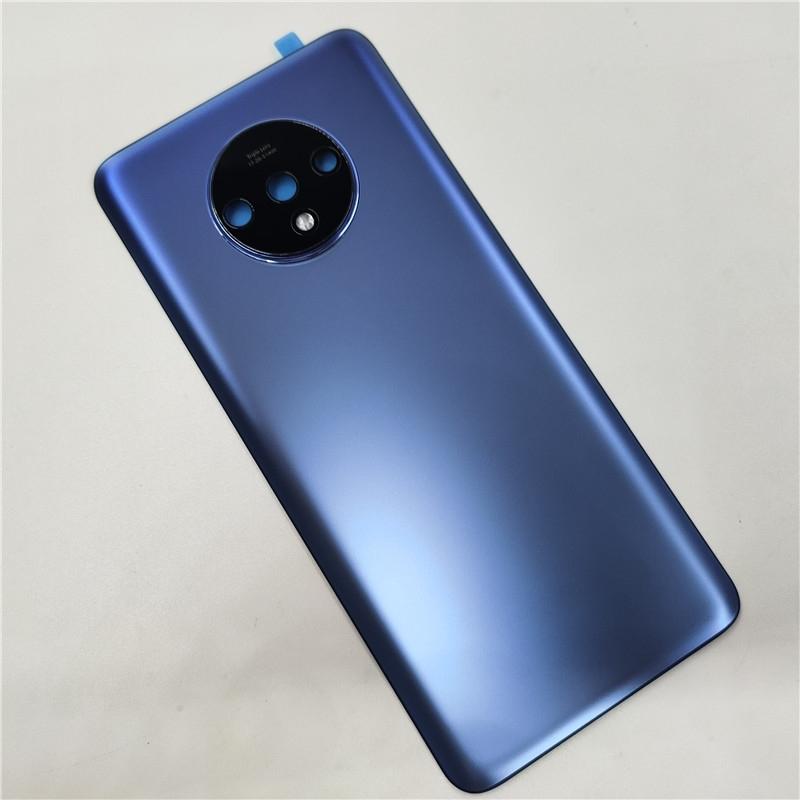 High Quality For OnePlus 7T Glass Battery Cover Hard Back Lid Rear Housing Panel Case With Camera Lens