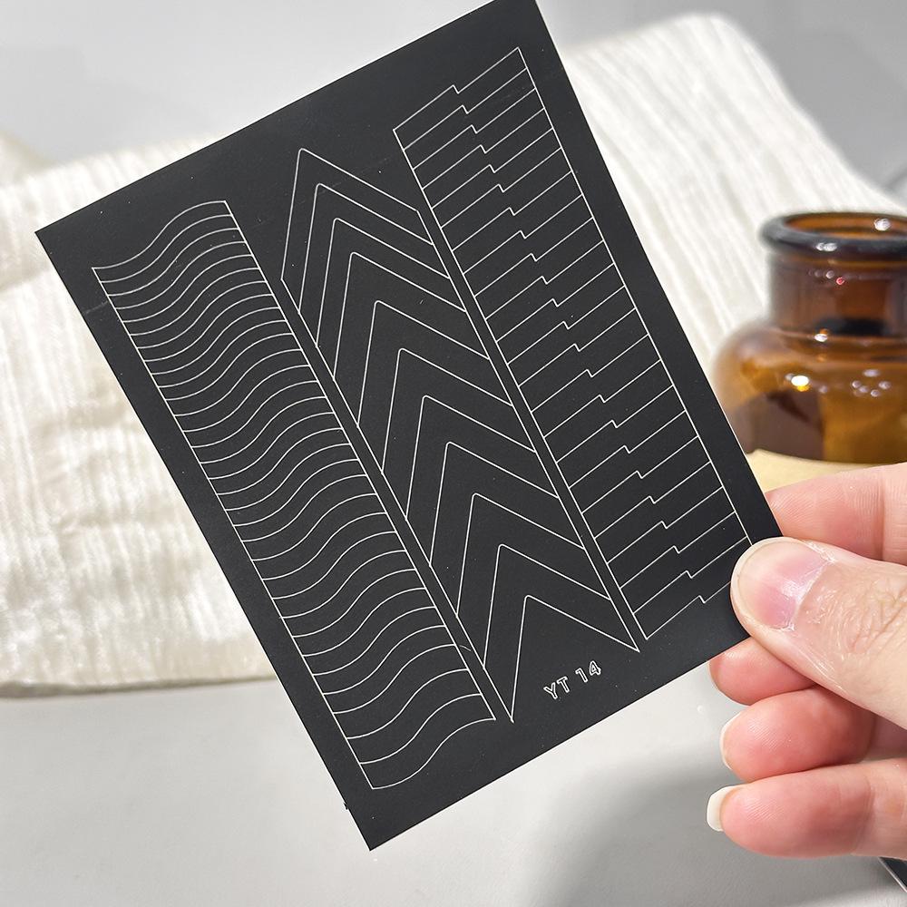 V-Shaped Moon Smile Line French Nail Art Stickers for Nail Polish Gel