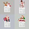 Wandtattoos Weihnachtsmann Elch Schneemann Schalteraufkleber Weihnachten Wandschalterpaneel DekorativNeujahr Abnehmbares Wandbild Kunst Pvc