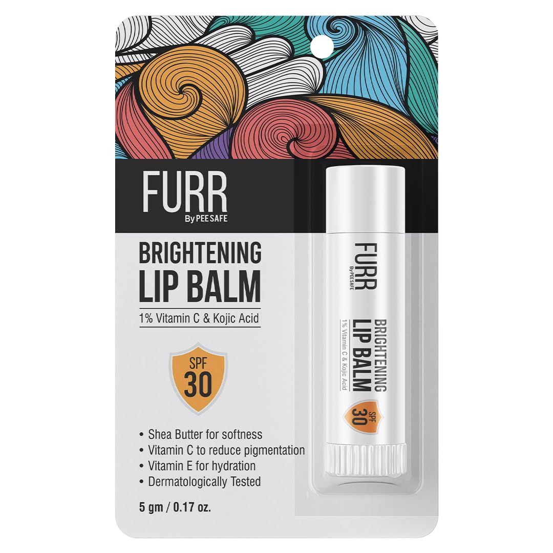 

FURR 1% Осветляющий бальзам для губ с витамином C и койевой кислотой SPF 30 | Заживляет, Увлажняет и Смягчает | Уменьшает пигментацию | Миндальное масло, Масло ши, Вит