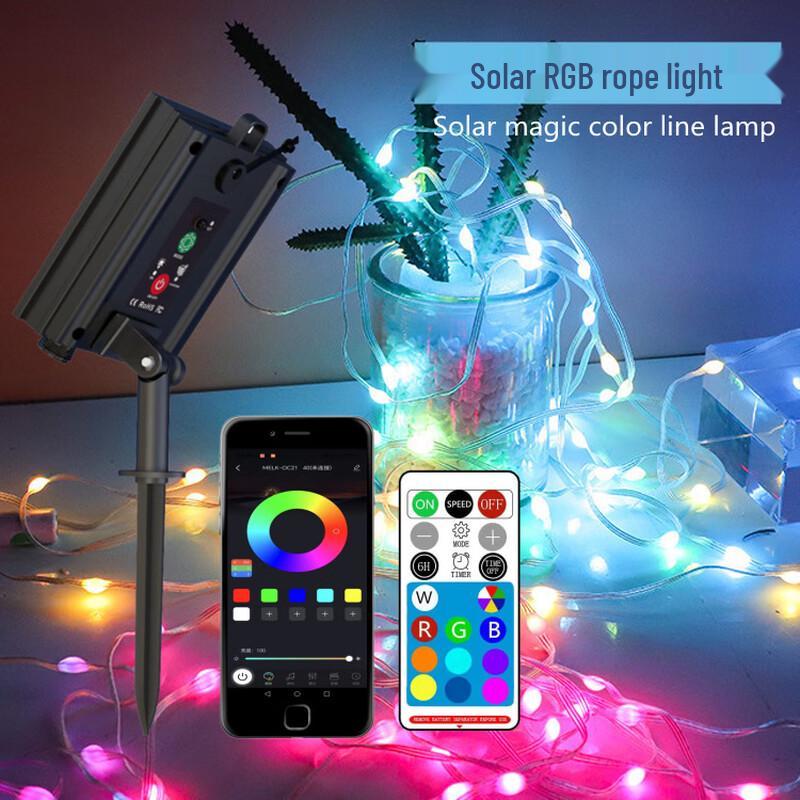 Solar Bluetooth RGB Copper Wire String Lights