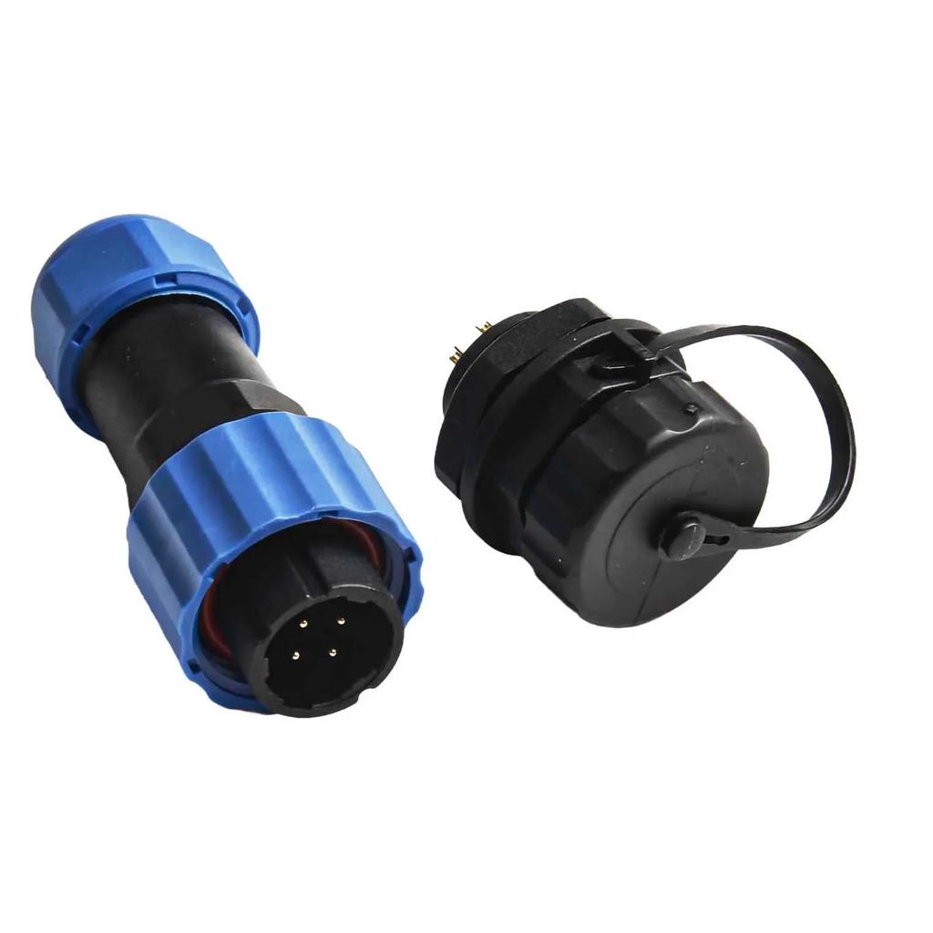 SP16 Panel IP68 2/4pin Waterproof Connector Socket Circular Connector Panel Mount Wire Cable Connector