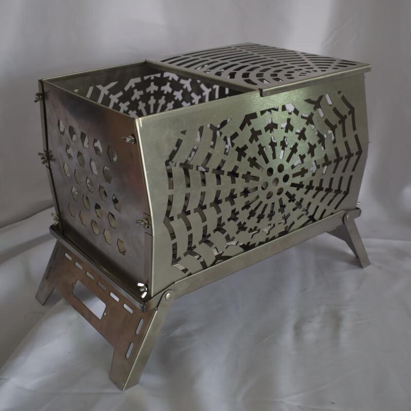 OEING Outdoor Portable Folding Fire Pit & BBQ Grill