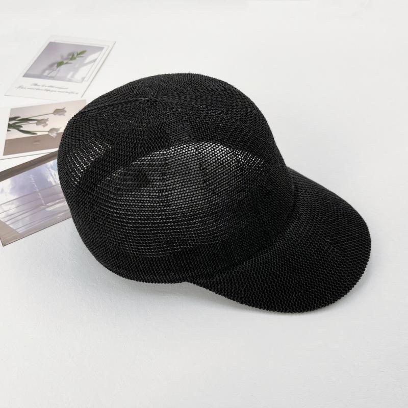 

2026 New Summer Breathable Straw Baseball Cap Men Outdoor Paper Sun Hats Women Solid Color Adjustable Shade Beach Hats Wholesale чёрный