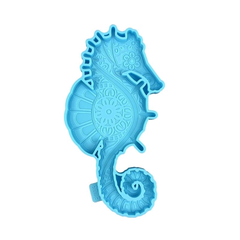 Stereo Wandbehang Silikonform Valentinstag Seepferdchen Delfin Dekoform DIY Desktop-Ornamente Anhänger Epoxidharzform