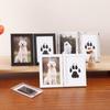 Pet Memorial Gifts for Pet, Dog Paw Print Frame Kit,Inkless Paw Print Kit,zWooden Pawprint Photo Frame,Gifts for Pet Lovers