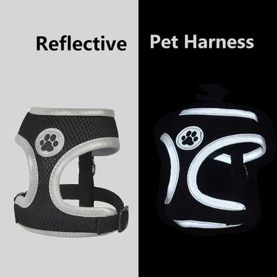 Pettorina per cani da compagnia Maglia traspirante estiva Cuccioli di animali domestici Pettorina per cani riflettente Pettorina per cani morbida per cani di piccola taglia media