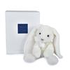 Peluche - histoire d'ours - lapin preppy chic - 30cm - blanc - doux et moelleux
