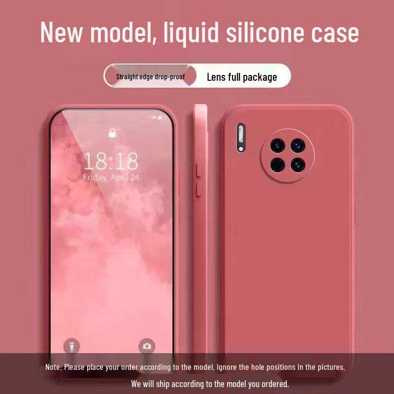 Huawei Mate30Pro Liquid Silicone Full-Coverage Drop-Protection Case, Skin-Friendly Feel, Simple Style
