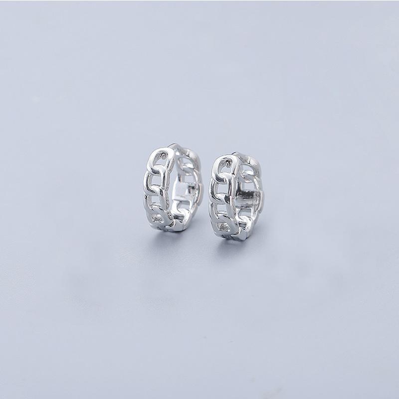 ANENJERY Women'S Fashion Jewelry Heart Circle Huggie Hoops Earrings Female Minimalist Hip Hop Ear Buckles