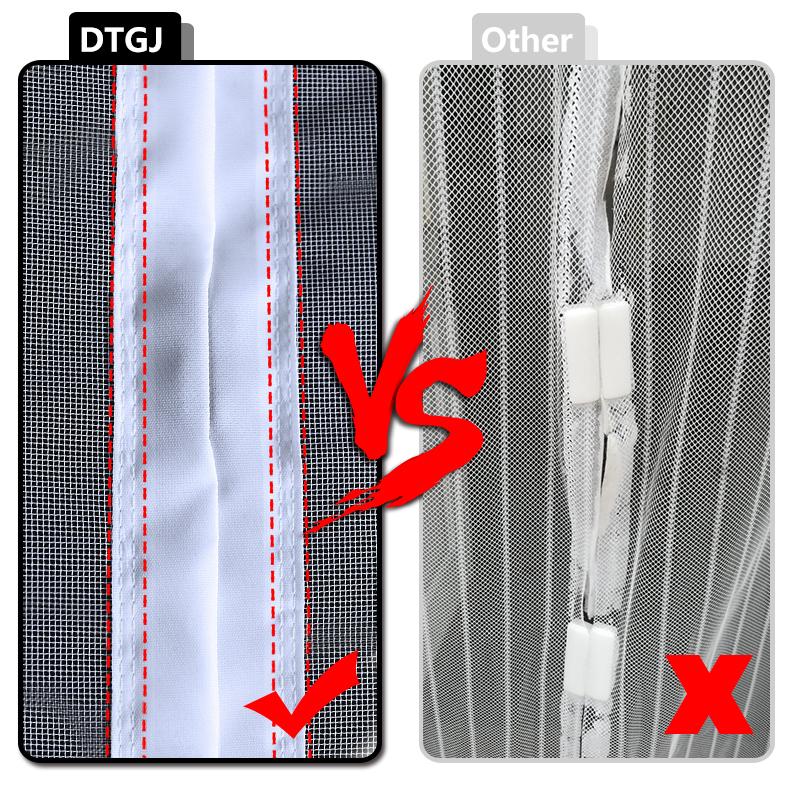 Magnetic Door Screen White Mosquito Net Customized Size Summer Insect Automatic Closing Suitable for Large Sliding Glass