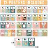 Hadley Designs Alphabet for Classroom Wall - ABC Letters and Numbers Posters for Preschool and Kindergarten - Alphabet Line for Classroom Decor and