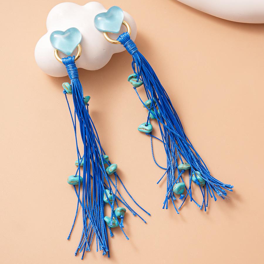 

Модные серьги-подвески для женщин синий