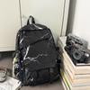Men's Large Capacity Backpack Graffiti Backpack Student Schoolbag