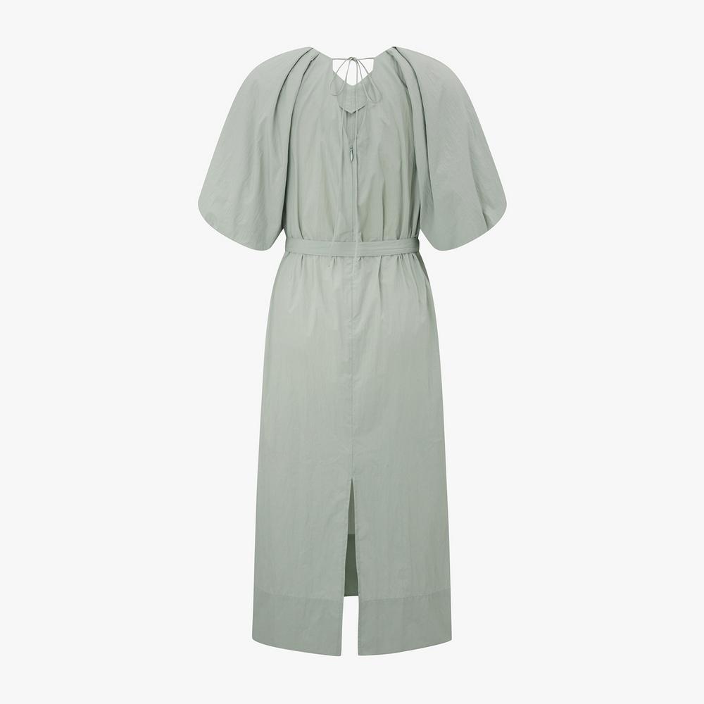 Ibiem Volume Sleeve Draped Dress Emq7Wop010
