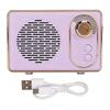 Retro Bluetooth 5.0 Speaker Vintage Mini Bluetooth Speaker Memory Card AUX USB Rechargeable MP3 Player Purple