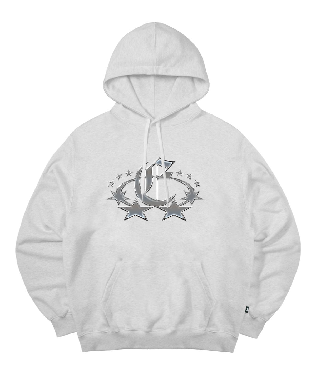 Escape From Metal Team Number 06 Print Hoodie White Melange Xl