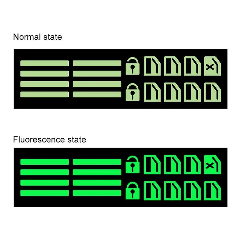 Car Fluorescent Luminous Button Sticker Door Window Lift Night Safety Switch Car Style Decal Switches Relay Decoration Decor