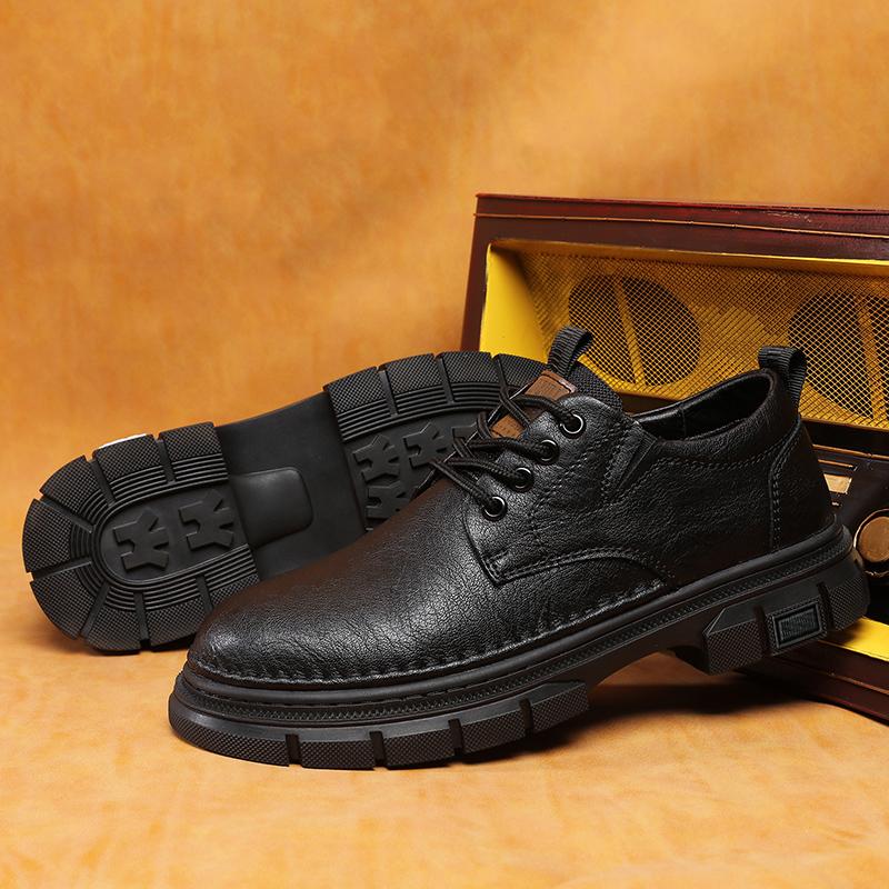 Men's Hand-stitched Leather Shoes Outdoor Casual Shoes