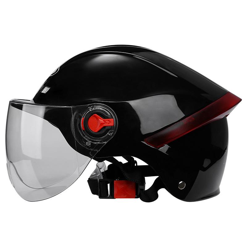[Custom] Summer Half Helmet for Motorcycle/Electric Bike Unisex Safety with Sun-Protective Clear Visor 3C/DOT Certified