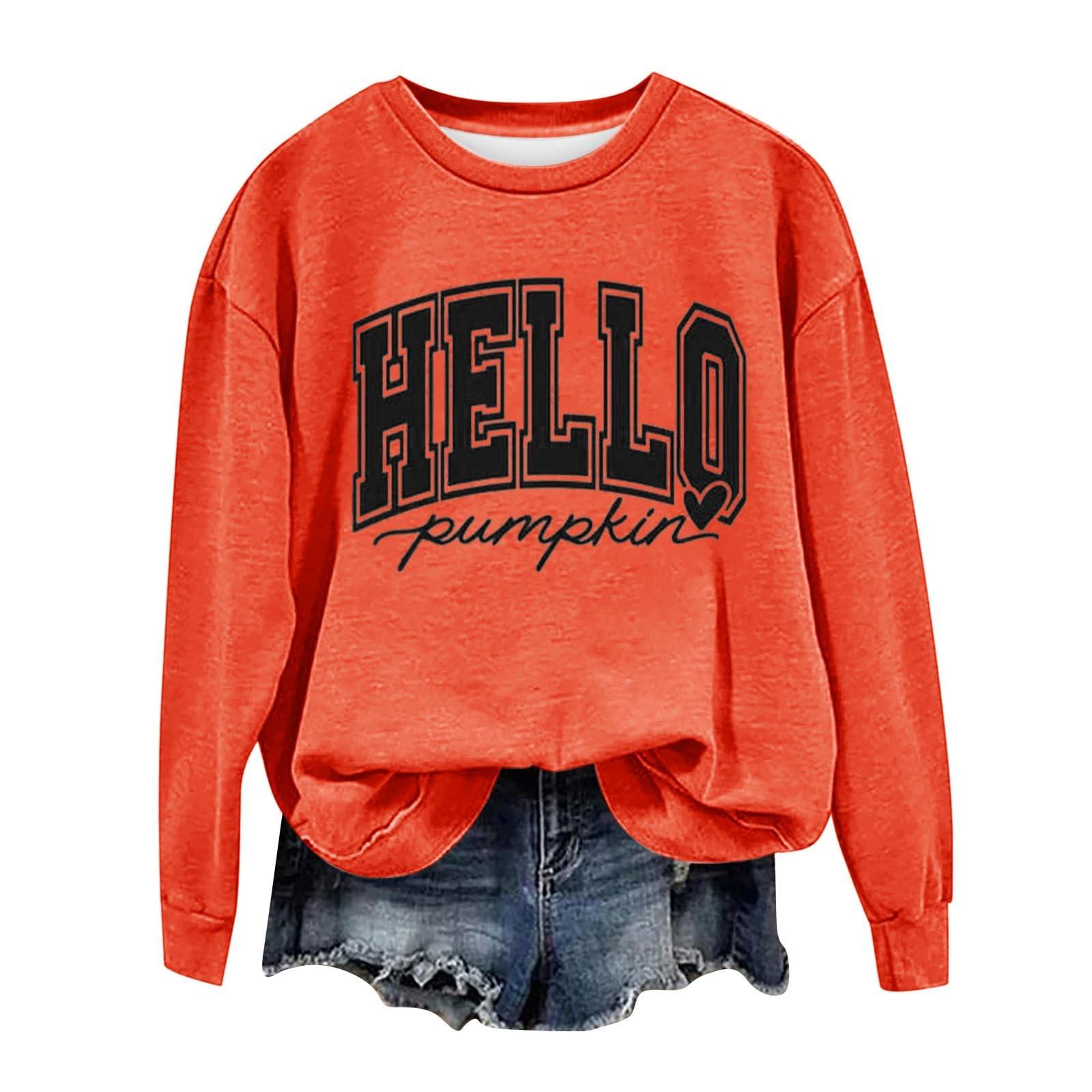 

Женская повседневная модная блузка с длинным рукавом и круглым вырезом с принтом S оранжевый