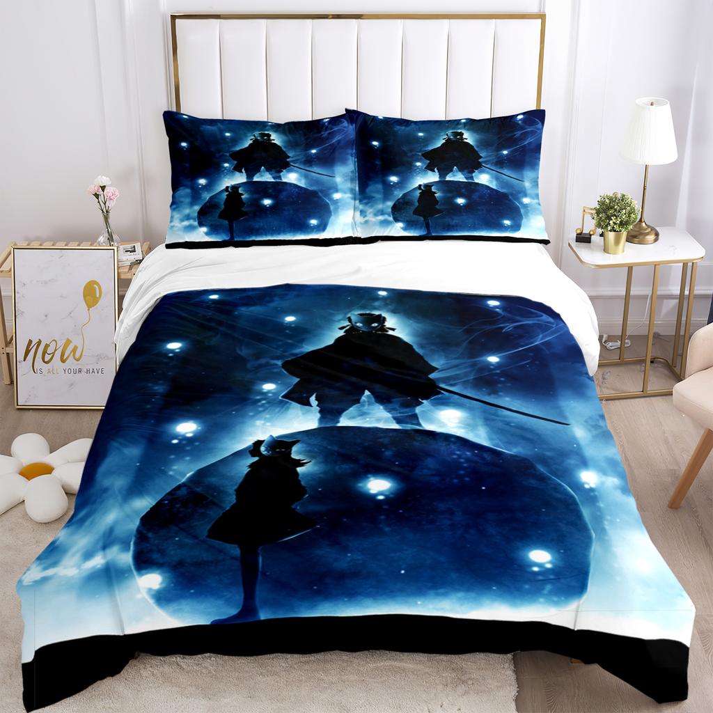 Anime Demon Slayer Potisk Ložní Soupravy 2/3 kusy Nezuko Ložní Prádlo Queen Double Single King Size Sada Povlaku na Přikrývku Děti Dospělí Dárek