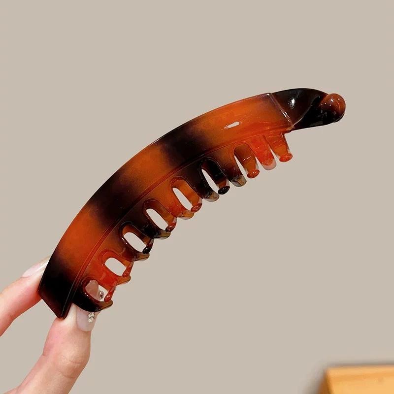 Korea Vintage Lange Haarspangen Einfarbig Bananenclip Damen Haaraccessoires Mode Pferdeschwanz Haarspangen Haarklammern Haarnadeln