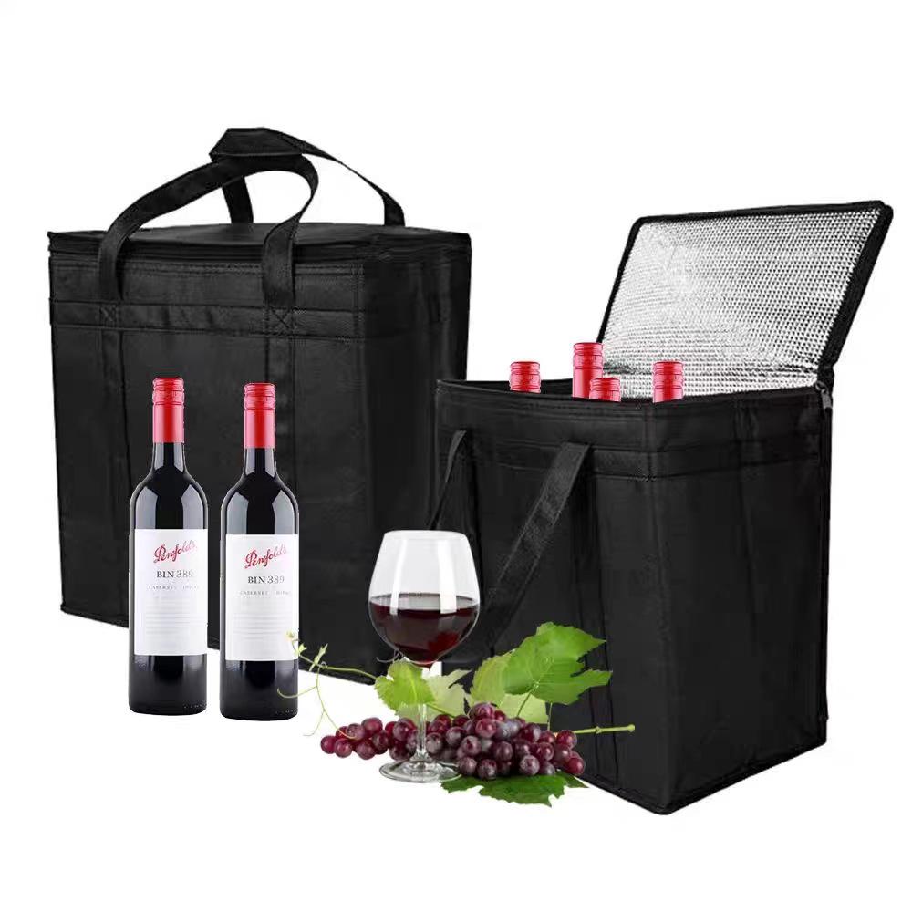 Waterproof Non-woven Fabric Insulated Bag with Reinforced Stripes & Large Capacity for Outdoor Use