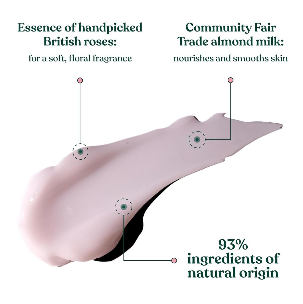 The Body Shop Vegan British Rose Body Yogurt 200 Ml Hydrating Moisturizer for Soft Skin