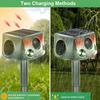 Solar Repellent ABS Material Ultrasonic Animal Repellent Solar Powered Ultrasonic Animal Control for Farm Garden Lawn