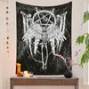 Psychedelic Black Skeleton Tapestry Gothic Wall Rug Wall Hanging Blanket  Home Decoration