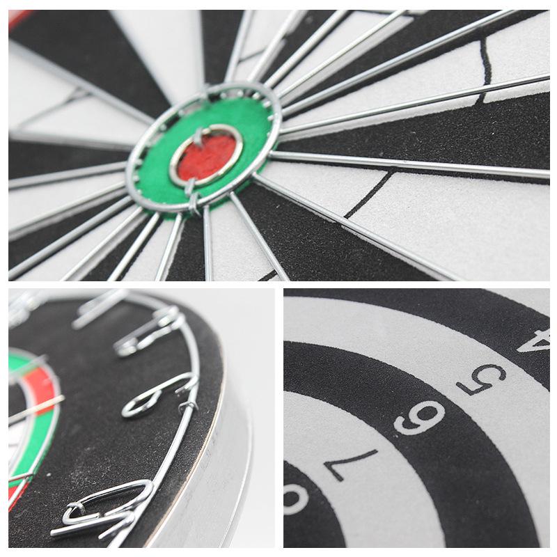 18-Inch Double-Sided Flocking Darts Board - Super Thick, Large Competition Set for Indoor Use