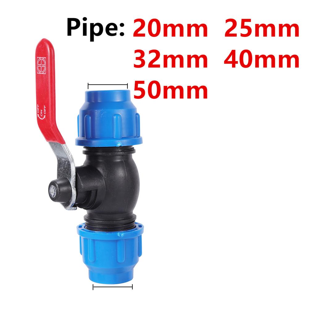 20/25/32/40/50mm Plastic Quick Valve Switch Connector PVC PE Tube Tap Water Splitter Black Wrench Home Water Supply Pipe Fitting