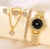 Women'S Watch Jewelry Box Five-Piece Fashion Watch With Diamond Steel Belt Simple And Delicate Women'S Watch With Diamond