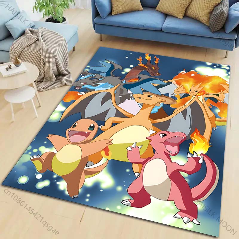 Klasyczny P-P0kém0n Charizard Wzór Dywan Salon Sypialnia Sofa Duża Powierzchnia Dekoracyjne Dywany Dzieci Zabawa Mata Antypoślizgowa Cudowne Prezenty