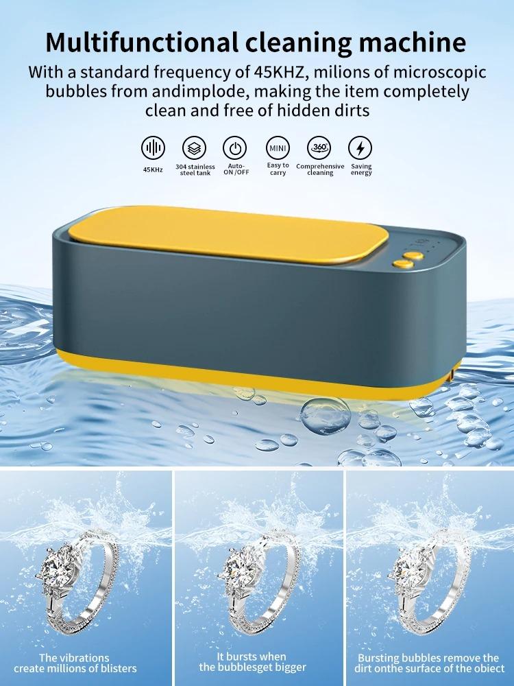 Xiaomi Xiaomi USB Powered Ultrasonic Cleaner High Frequency Vibration Machine Multi-Purpose Jewelry Watch Glasses Bracelets Cleaning Tool