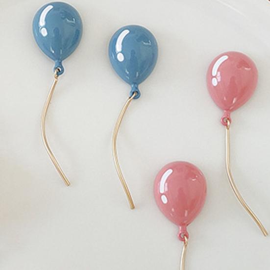 Women Earrings Balloon Shape Tassel Cute Painted Geometric Dangle Earrings for Daily Wear