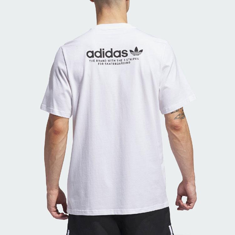 Adidas Skateboarding 4.0 Logo Tee White/Black Men Streetwear IY1604
