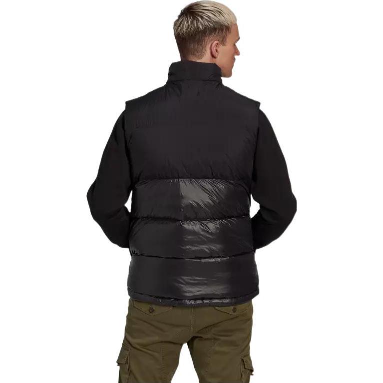 adidas Originals Trefoil Solid Logo Print Zip Weste mit Daunenfüllung Herren Weste Schwarz HL9185