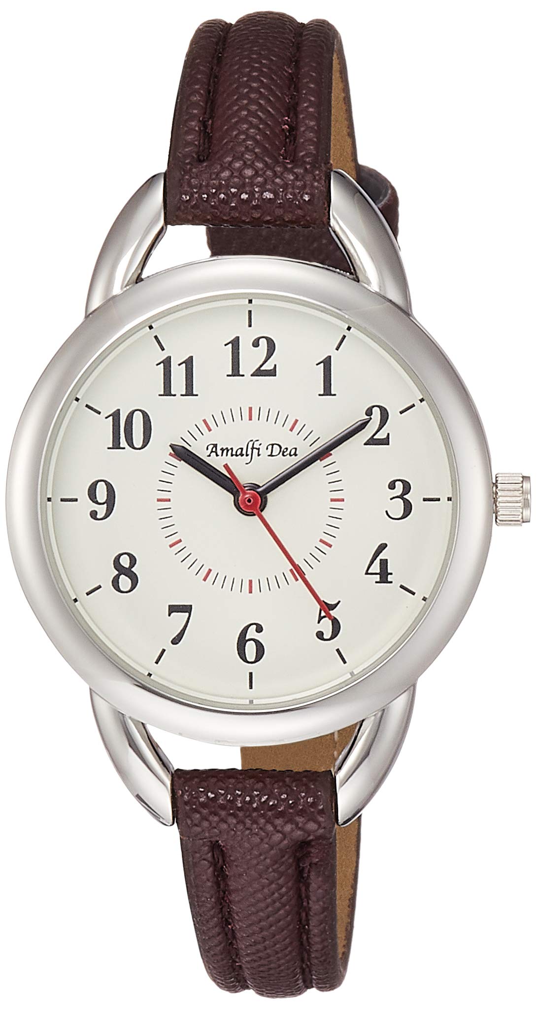 Arias Amalfidia Analog Watch, Waterproof, Leather Strap, White Dial, WW20024A-144, Women s, Brown