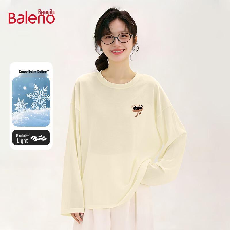 

Baleno Women s Sheer Snowflake Blend Long Sleeve T-Shirt L